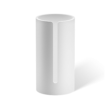 Фото Корзина Decor Walther Stone 0971650 для запасных рулонов бумаги напольная 15xh30 см, белый матовый