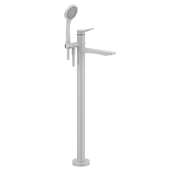 Фото Смеситель для ванны Gessi Rilievo 59131#279 напольный, белый матовый