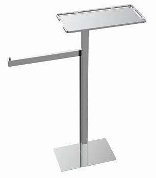 Фото Стойка Boheme 10952-CR с полотенцедержателем и полкой хром глянец