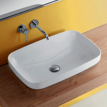 Фото Раковина Kerasan Tribeca 514301 накладная 60 см, цвет белый