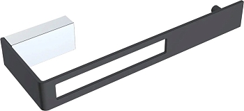 Фото Полотенцедержатель Boheme Q 10945-CR-B черный/хром 25 см