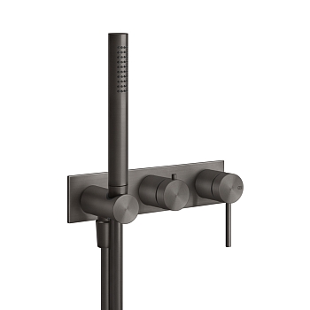 Фото Смеситель для ванны Gessi 316 54038#707, черный хром браш pvd