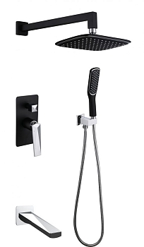 Фото Душевая система Boheme Venturo 374-B-2 черный матовый