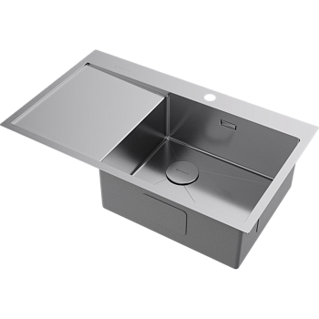 Фото Кухонная мойка Omoikiri Akisame 86-R Side-IN 4997042 нержавеющая сталь