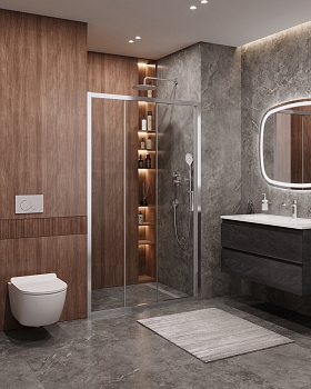 Фото Душевая дверь Cezares MOLVENO-BF-3-120-C-Cr-IV