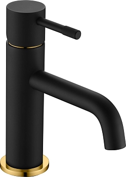 Фото Смеситель для раковины Boheme Uno 461-BG черный/золото