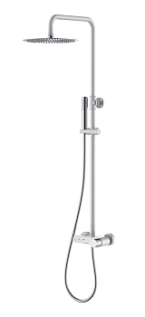 Фото Душевая стойка Boheme Stick 128-WCR белый глянец/хром глянец