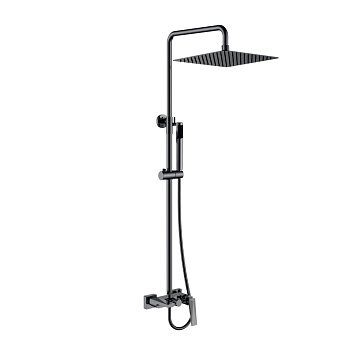 Фото Душевая стойка Boheme Venturo 378-SGM shine gun metal, графит глянец