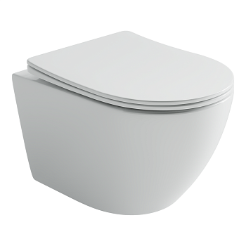 Фото Унитаз Ceramicanova Uno CN11001T с сиденьем подвесной, белый глянцевый