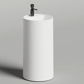 Фото Раковина Salini Armonia 130411TG слив в стену напольная 45 см, цвет белый глянцевый