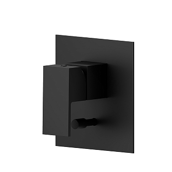 Фото Смеситель Newform Ergo Q 66470E.01.093 для душа с переключателем на 2 потока, черный матовый