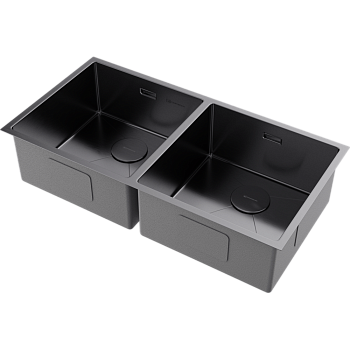 Фото Кухонная мойка Omoikiri Taki 86-2-U/IF-GM 4993793 вороненая сталь