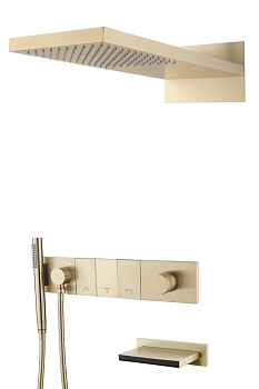 Фото Душевая система Boheme Zodiac 132-2-G золото глянец