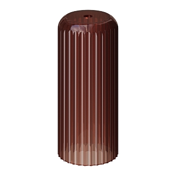 Фото Пьедестал для раковины Boheme Glow 810-BASE-RIB-G-BUR напольный круглый рифленый 68 см, Burgundy (прозрачный бордовый)