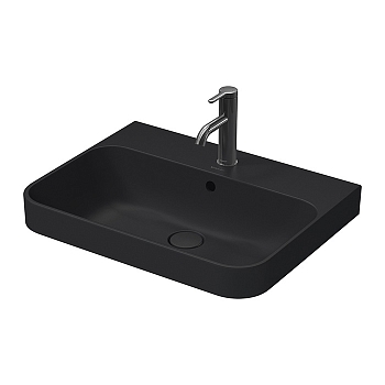 Фото Раковина Duravit Happy D.2 Plus 2360601300 подвесная 60 см, цвет Anthracite matt