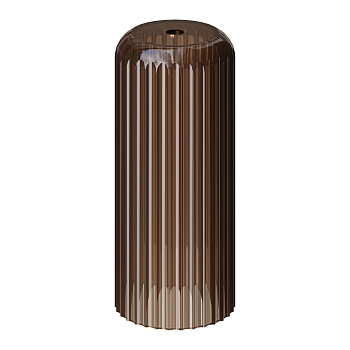 Фото Пьедестал для раковины Boheme Glow 810-BASE-RIB-G-C напольный круглый рифленый 68 см, Coffee (прозрачный кофейный)