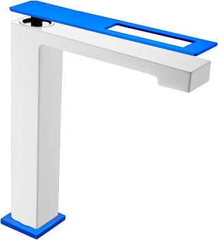 Фото Смеситель для раковины Boheme Q 142-WUW белый/синий