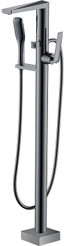 Фото Смеситель для ванны Boheme Venturo 379-SGM напольный оружейная сталь глянец