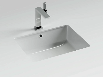 Фото Раковина Ceramicanova Эра CN7033 встраиваемая под столешницу 50,5 × 40,5 × 19,5 см, белый глянцевый