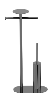 Фото Стойка с аксессуарами Boheme Venturo 10953-SGM напольная, shine gun metall, графит глянец
