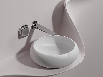 Фото Раковина Ceramicanova Element CN6050MW накладная 36 × 36 × 12 см, белый матовый