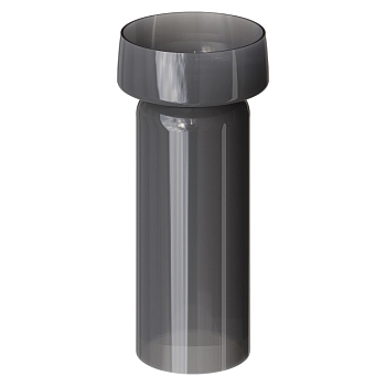 Фото Раковина с пьедесталом Boheme Glow Smoke 810-GS-L + 810-BASE-GS-L напольная круглая 40 см, Luna (дымчато-серый)
