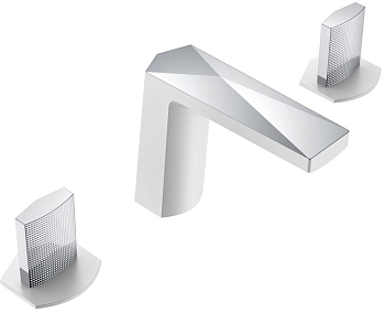 Фото Смеситель для раковины Boheme Venturo 150-WCR-TOUCH белый/хром