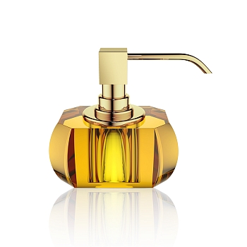 Фото Дозатор Decor Walther Kristall 0924481 настольный, золото/янтарь