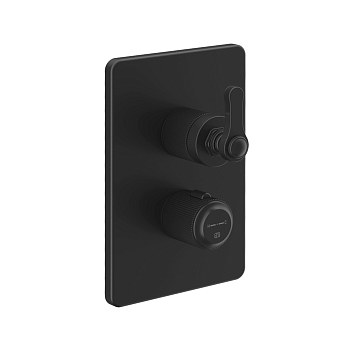 Фото Смеситель для душа Gessi Venti20 65133#299 термостат, черный матовый