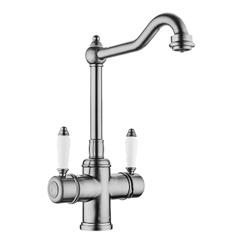 Фото Смеситель для кухни Omoikiri Tottori-SI 4994046 античное серебро