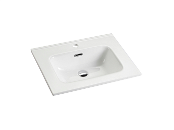 Фото Раковина Ceramicanova Element CN7001 мебельная 61 × 46,5 × 18 см, белый глянцевый