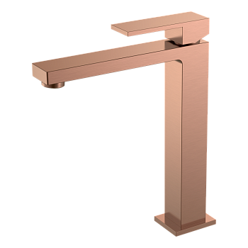 Фото Смеситель для раковины Boheme Qubic 472-CB высокий медь браш