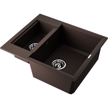 Фото Кухонная мойка Omoikiri Sakaime 60-2-DC 4993912 темный шоколад