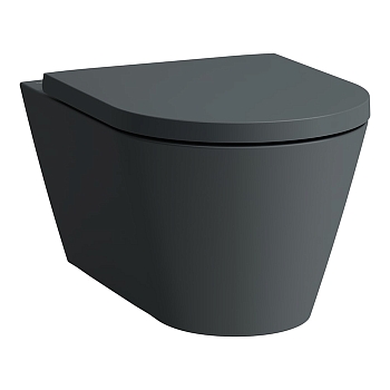 Фото Унитаз подвесной Laufen Kartell безободковый графит матовый
