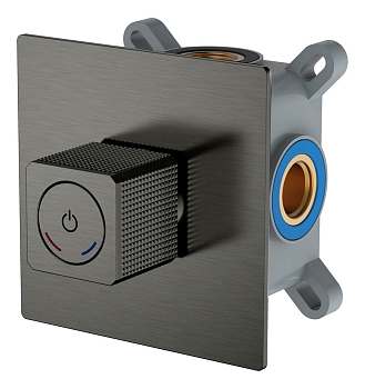 Фото Смеситель для душа Boheme Quad 154-5-GM gun metal, графит матовый