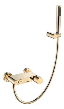 Фото Смеситель для ванны Boheme Stick 123-GG золото глянец