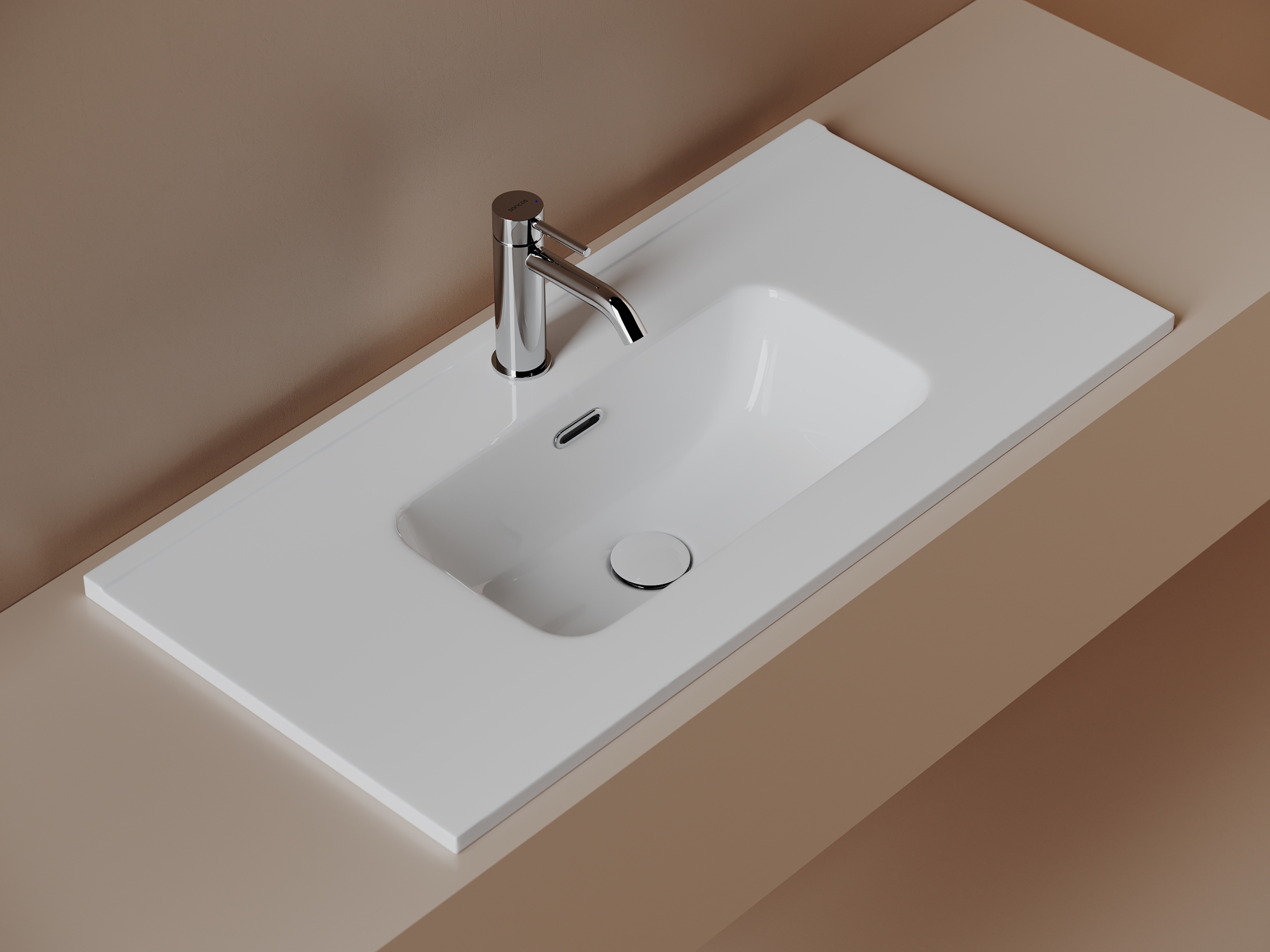 Фото Раковина Ceramicanova Compact CN7026 мебельная 81 × 39,5 × 17 см, белый глянцевый