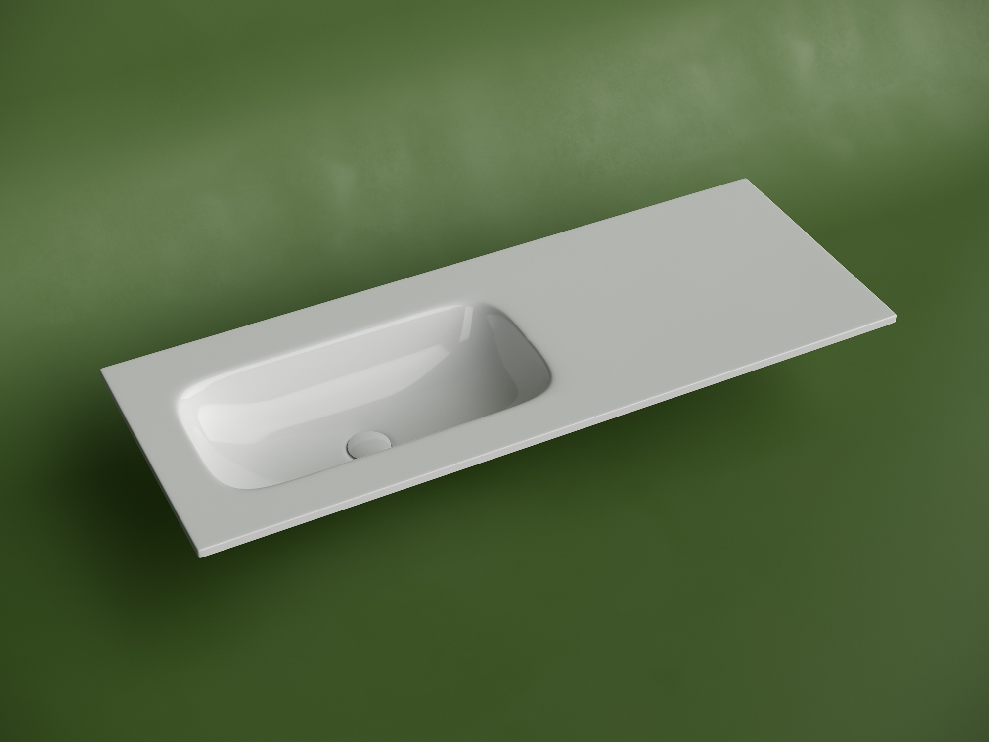 Фото Раковина Ceramicanova Grace CN7020wx мебельная 121 × 45,7 × 13,7 см, белый глянцевый