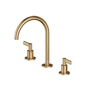 Фото Смеситель Newform Blink Chic 71101.61.020 для раковины, золото глянец PVD