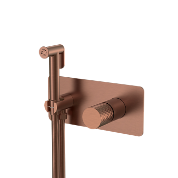 Фото Гигиенический душ Boheme Stick 127-BRB со смесителем, brushed bronze, янтарная бронза матовая