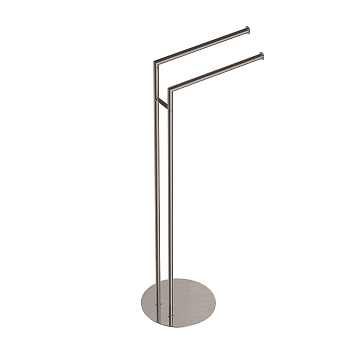 Фото Стойка Colombo Mini B4038.HPS1 с двойным полотенцедержателем H84 см, L36 см, нержавеющая сталь