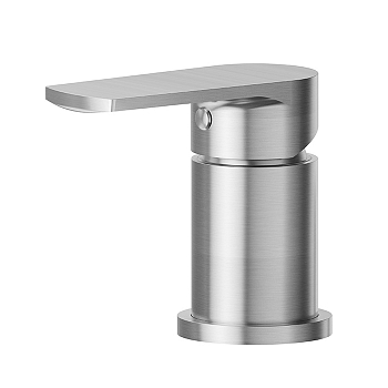 Фото Смеситель Newform Haka 72090.59.066 на борт ванны, нержавеющая сталь браш браш