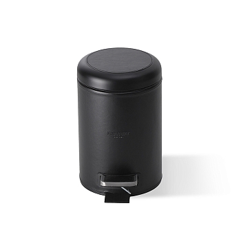 Фото Ведро Decor Walther Brownie 0939560 напольное 3 л, имитация кожи цвет: черный матовый