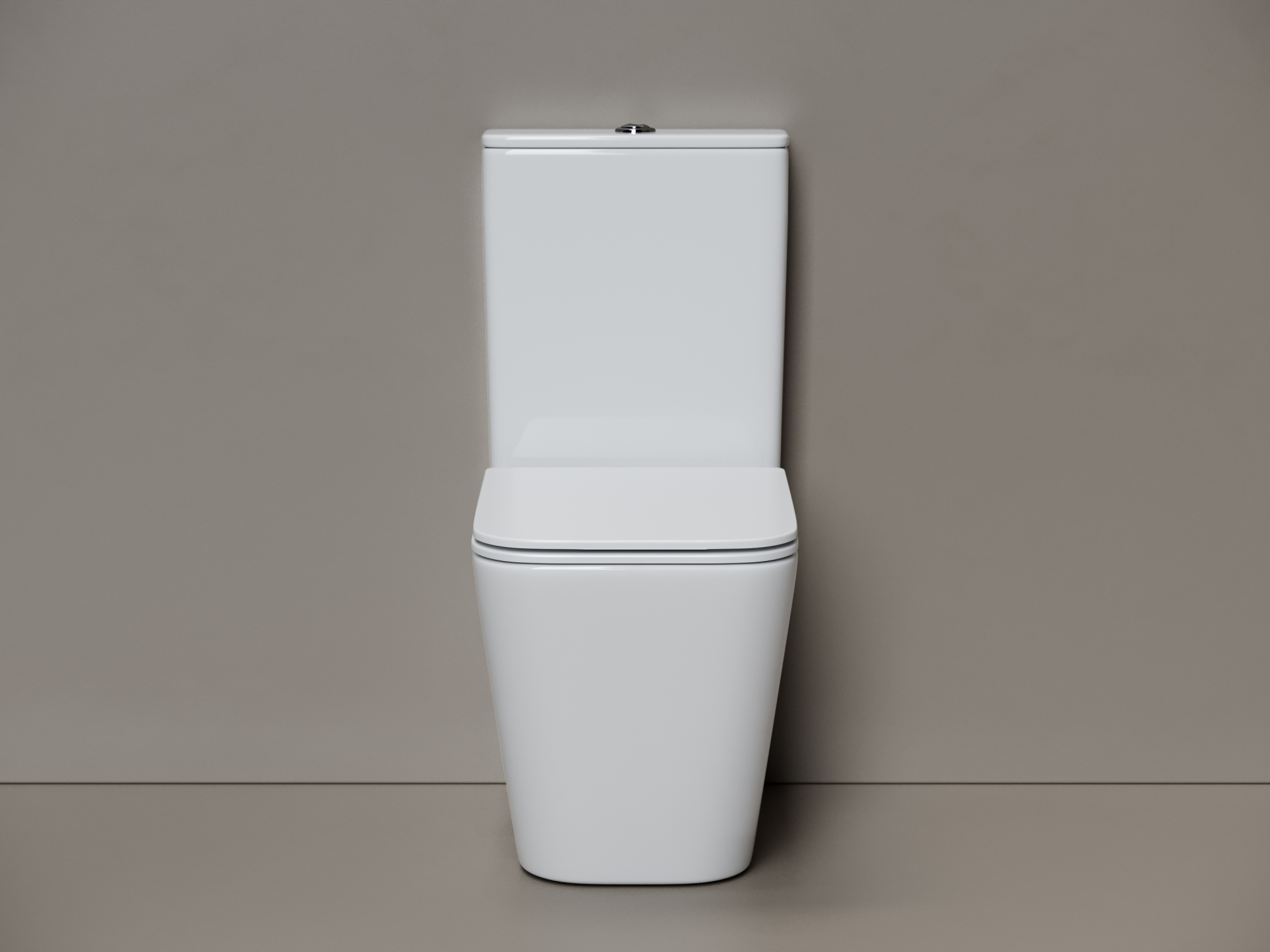 Фото Унитаз Ceramicanova Cubic CN1803T с сиденьем с бачком компакт, белый глянцевый