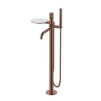 Фото Смеситель для ванны Boheme Stick 129-BRB.3 напольный брашированная бронза