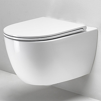 Фото Унитаз подвесной Simas Trevi безободковый белый матовый