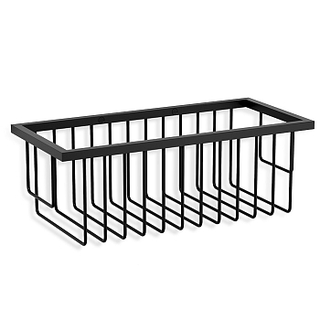 Фото Полка для душа Decor Walther 0703260 подвесная 26x12x9,5 см, черный матовый