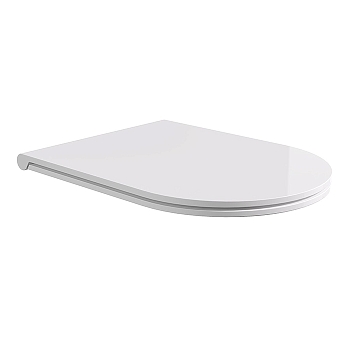 Фото Крышка-сиденье Alice Hide MC3101S с микролифтом белый глянцевый/хром