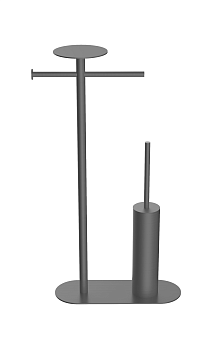 Фото Стойка с аксессуарами Boheme Venturo 10953-GM напольная, gun metall, графит матовый