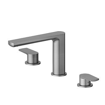 Фото Смеситель Newform Haka 72000.59.064 для раковины, оружейная сталь браш PVD